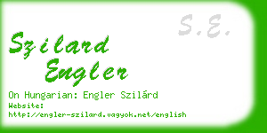 szilard engler business card